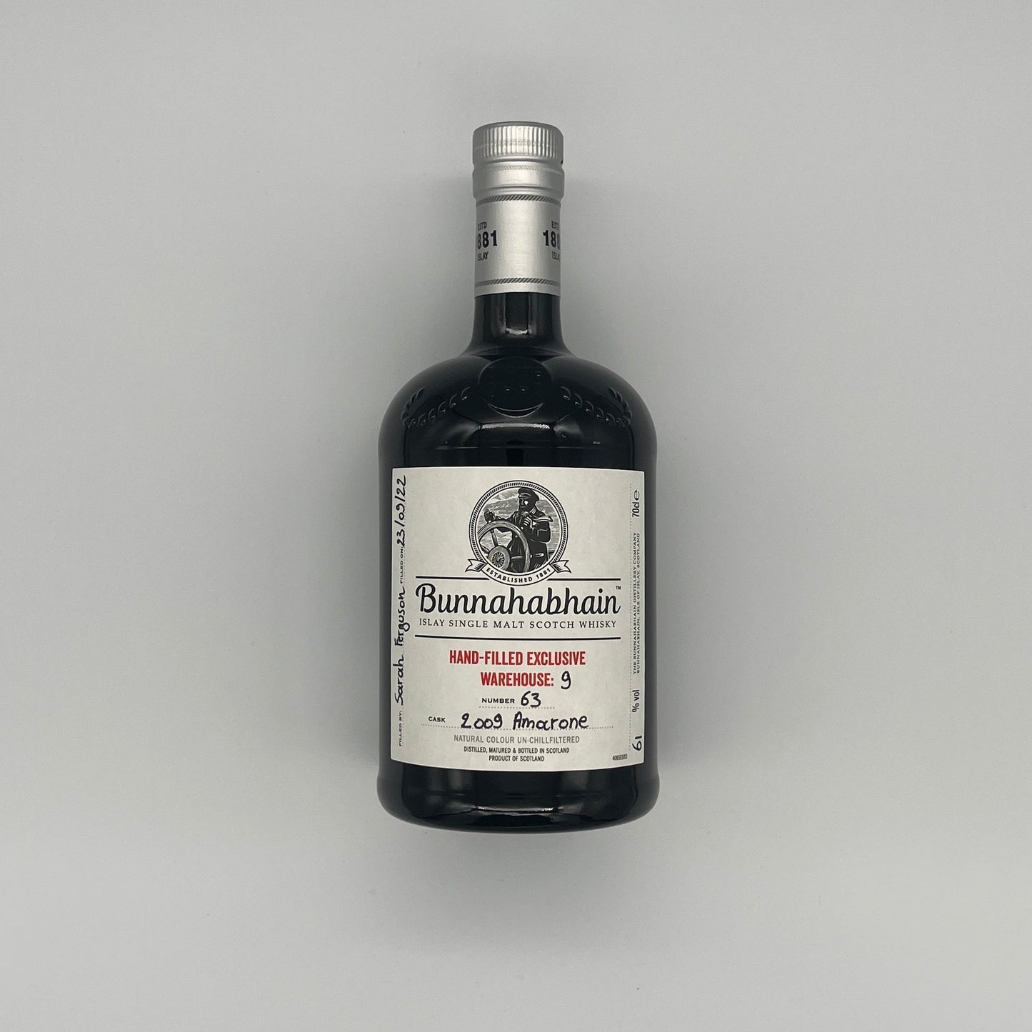 Bunnahabhain 13 Year Old Warehouse 9 2009 Amarone 2022 Release (30ml, 61%)