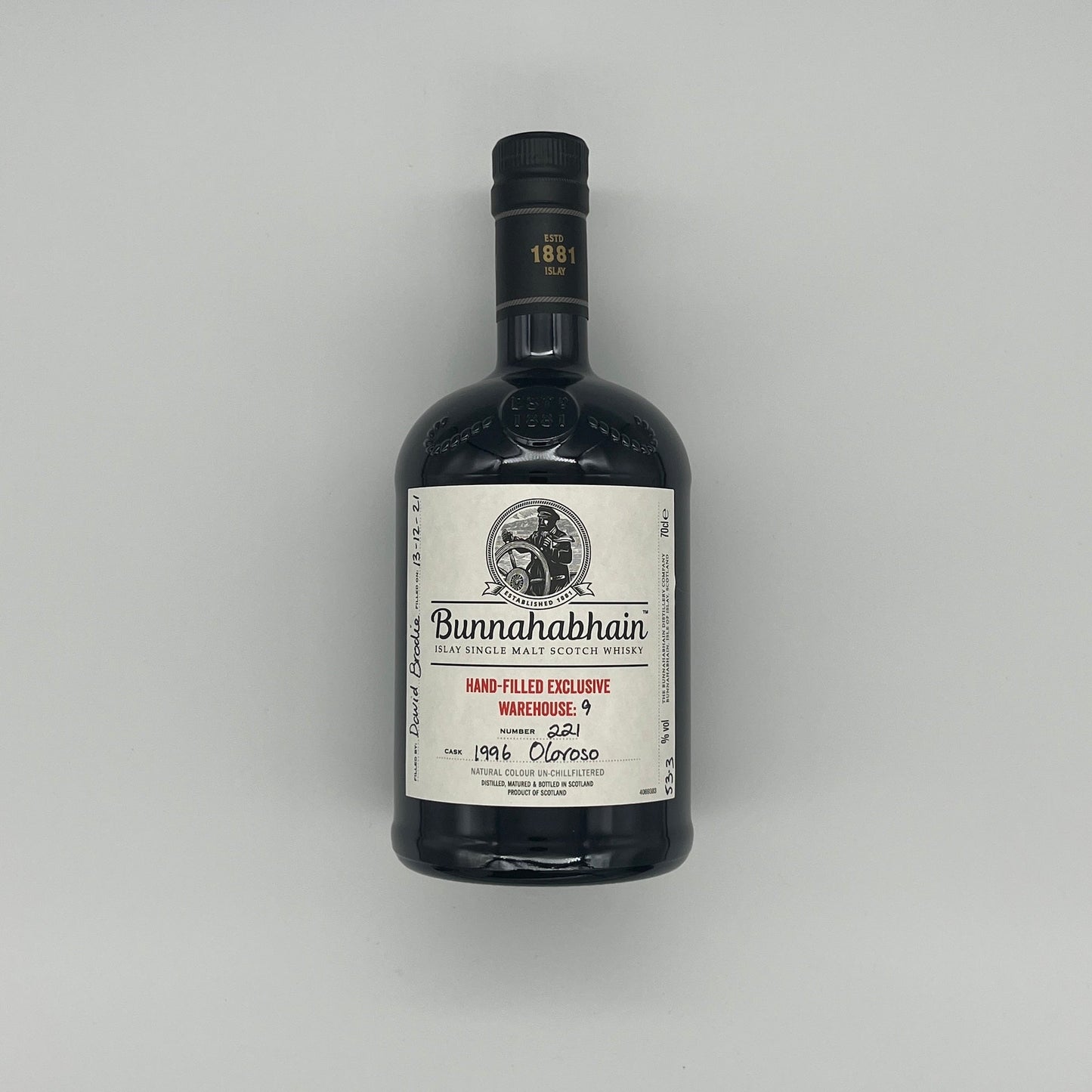 Bunnahabhain 26 Year Old Warehouse 9 1996 Oloroso 2021 Release (30ml, 53.3%)