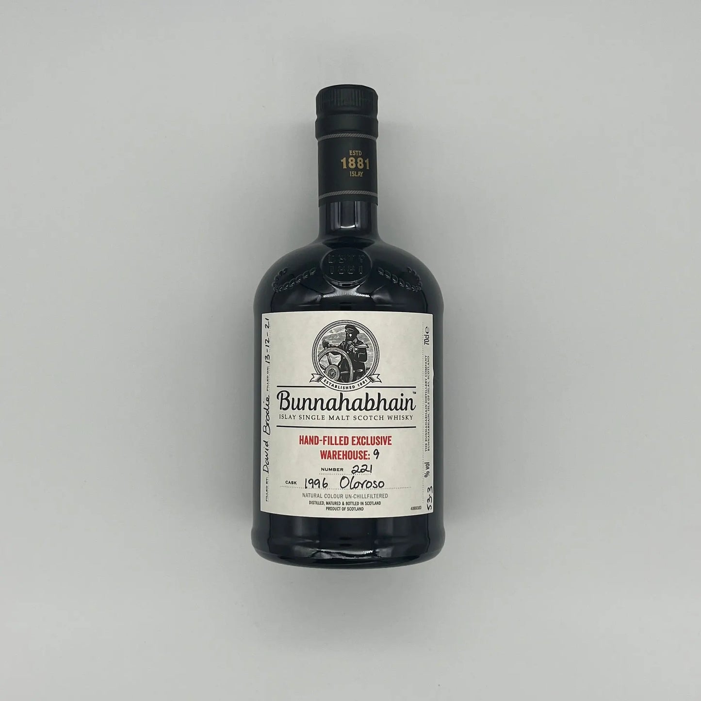 Bunnahabhain 1996 26 Year Old Warehouse 9 Oloroso 2021 Release (30ml, 53.3%) Chameleon Whisky