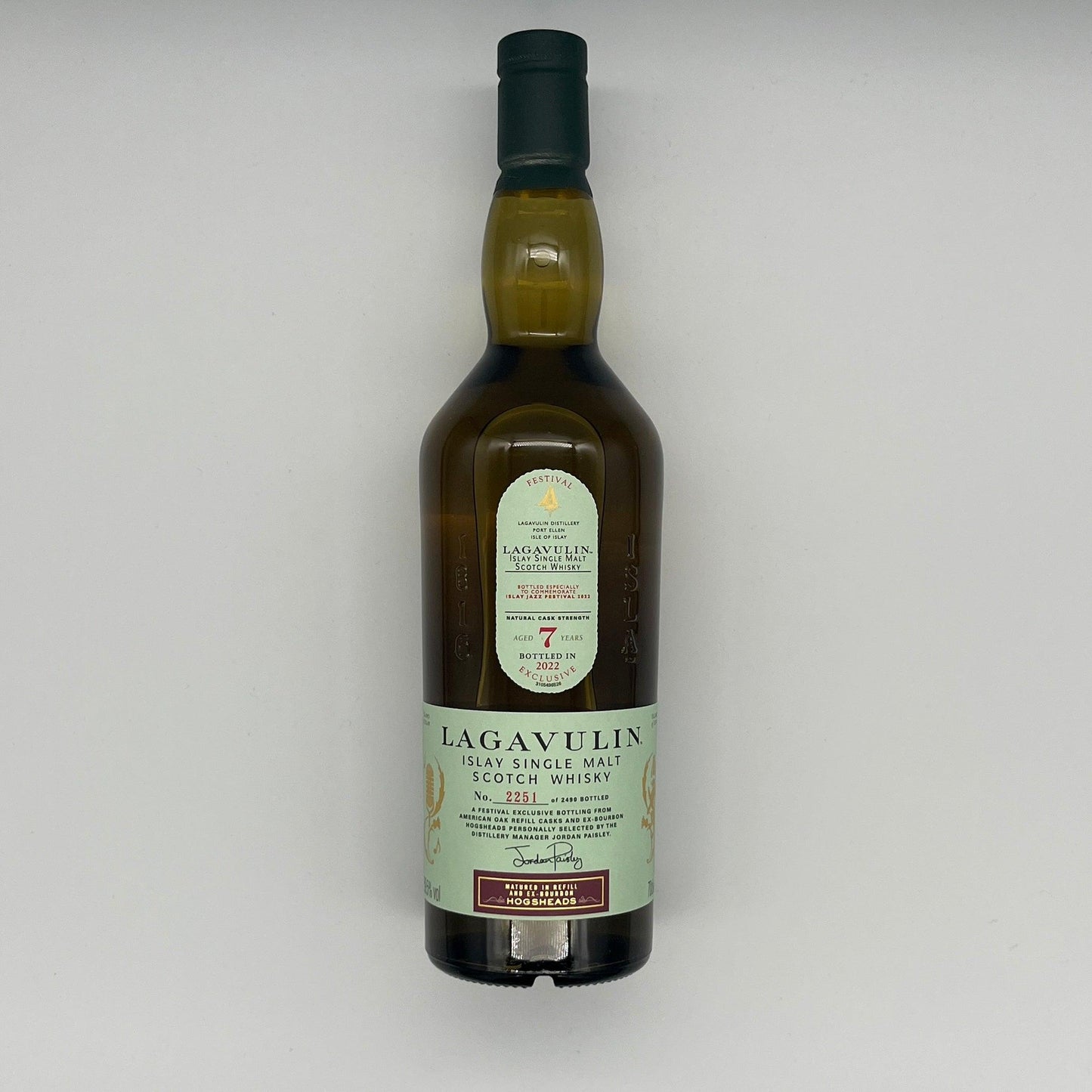 Lagavulin 7 Year Old Americal Oak Refill Casks and Ex-bourbon Hogsheads Jazz Festival Online Edition 2022 Release(30ml, 59.5%)