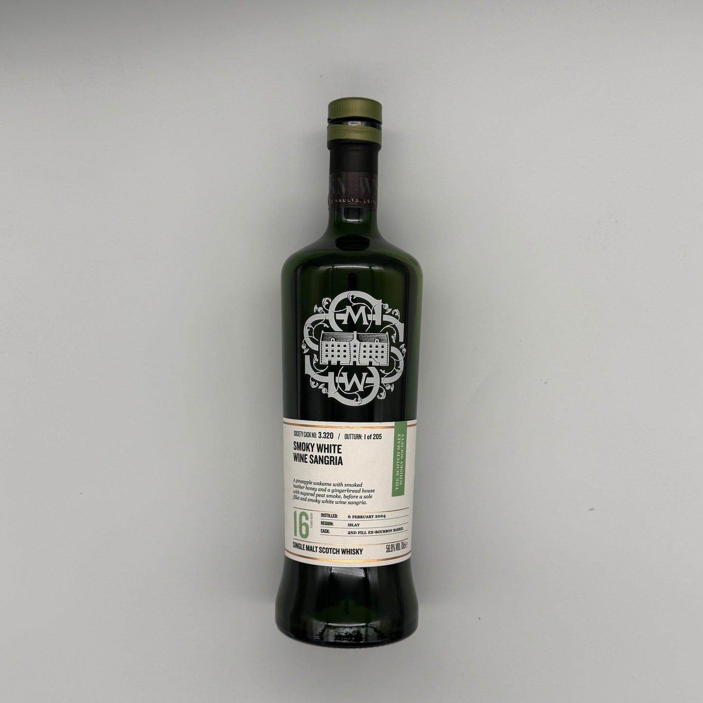 SWMS Whisky Sample 3.320 Bowmore 16 Year Old Smoky White Wine Sangria 2020 Release (30ml, 56.9%)