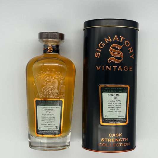 Signatory Vintage Strathmill 22 Year Old Single Cask 2102 2018 Release (30ml, 57.6%)