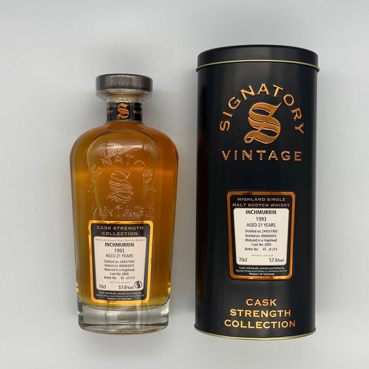 Signatory Vintage Inchmurrin (Loch Lomond) 1993 21 Year Old 1993 Cask Strength Collection 2015 Release (30ml, 57.6%)