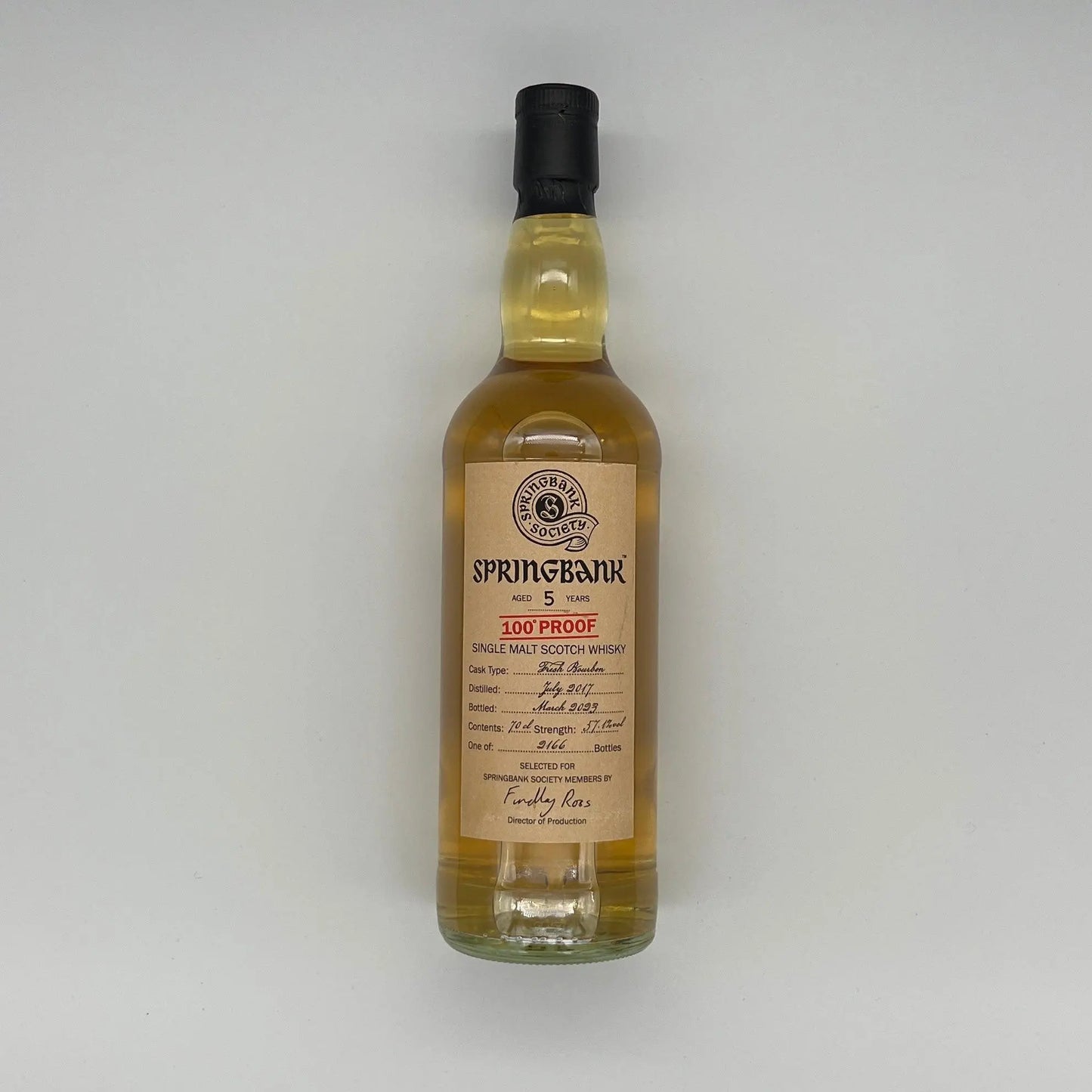 Springbank 5 Year Old Society bottle 2022 Release (30ml, 57.1%) Chameleon Whisky