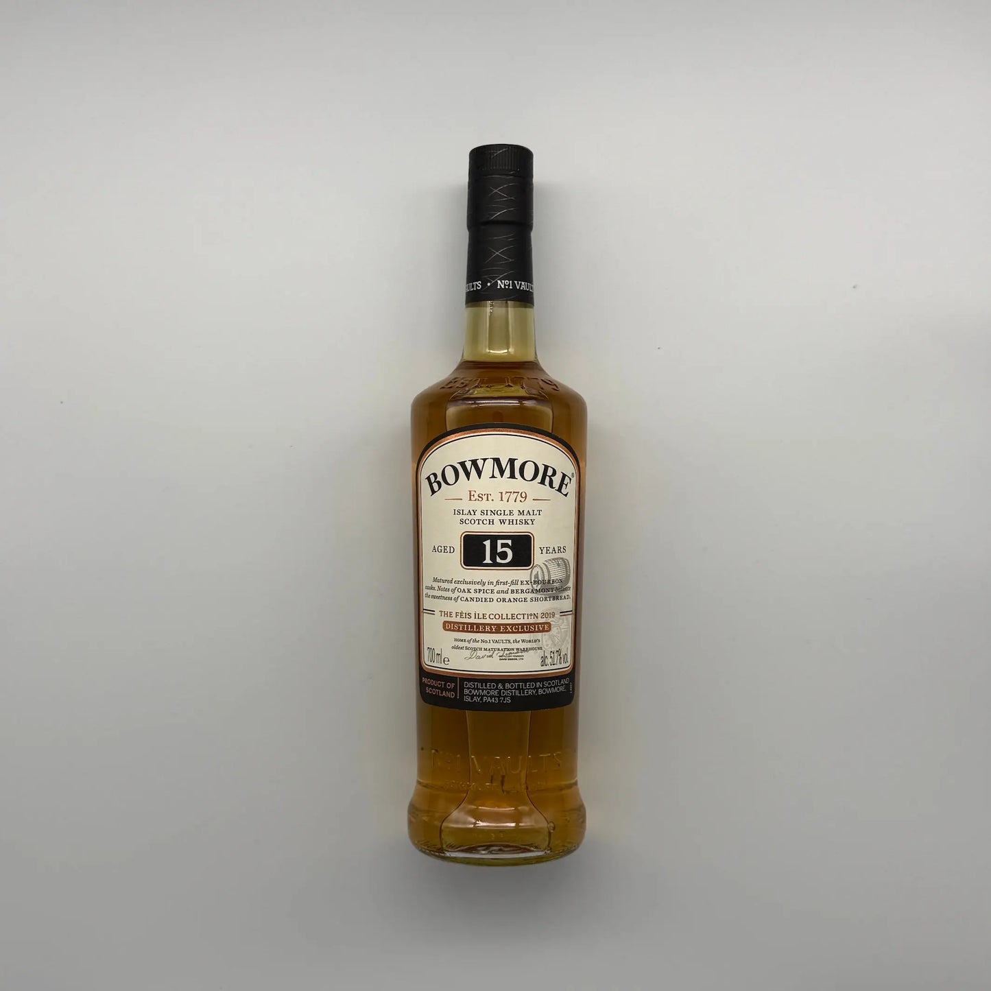 Bowmore 15 Year Old Feis ile 2019 First Fill Bourbon (700ml, 51.7%) Chameleon Whisky