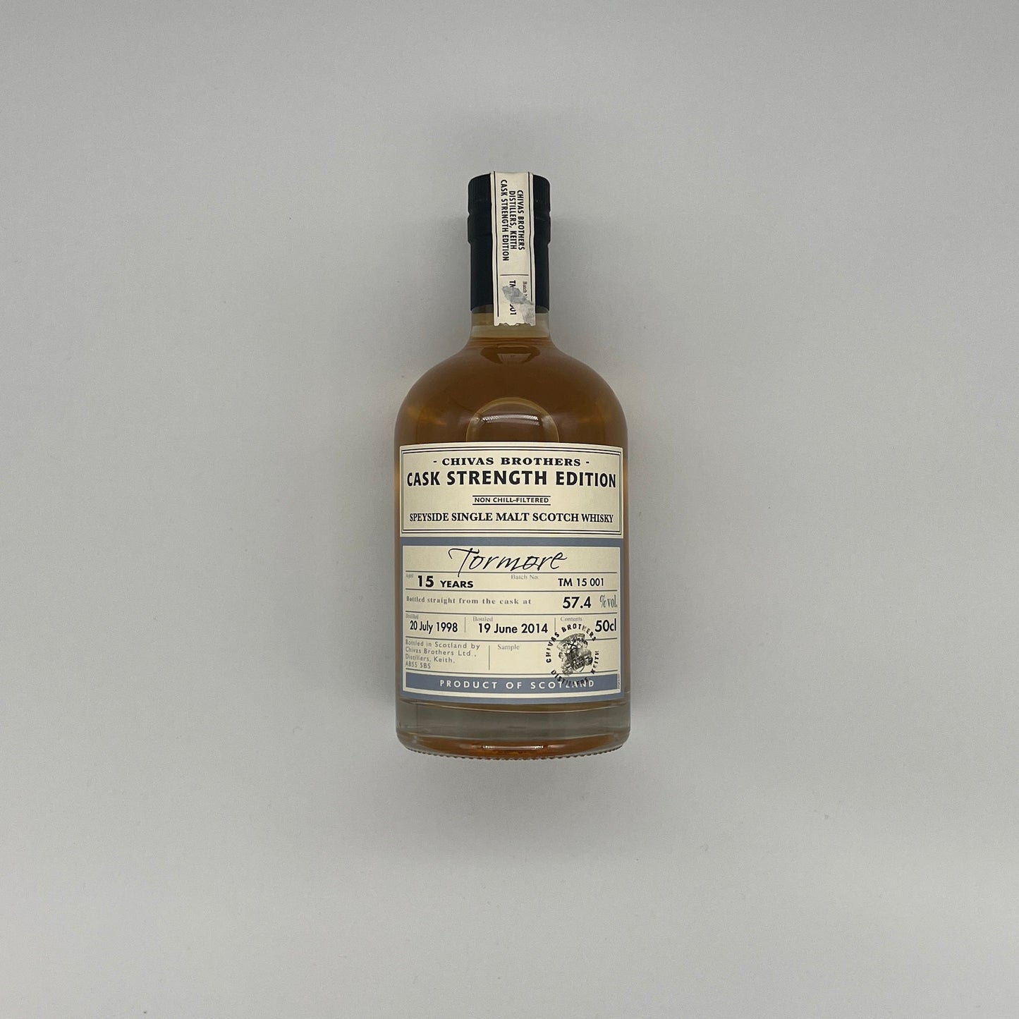 Chivas Brothers Tormore 15 Year Old 1998 Chivas Brothers Cask Strength Edition 2014 Release (700ml, 57.4%)