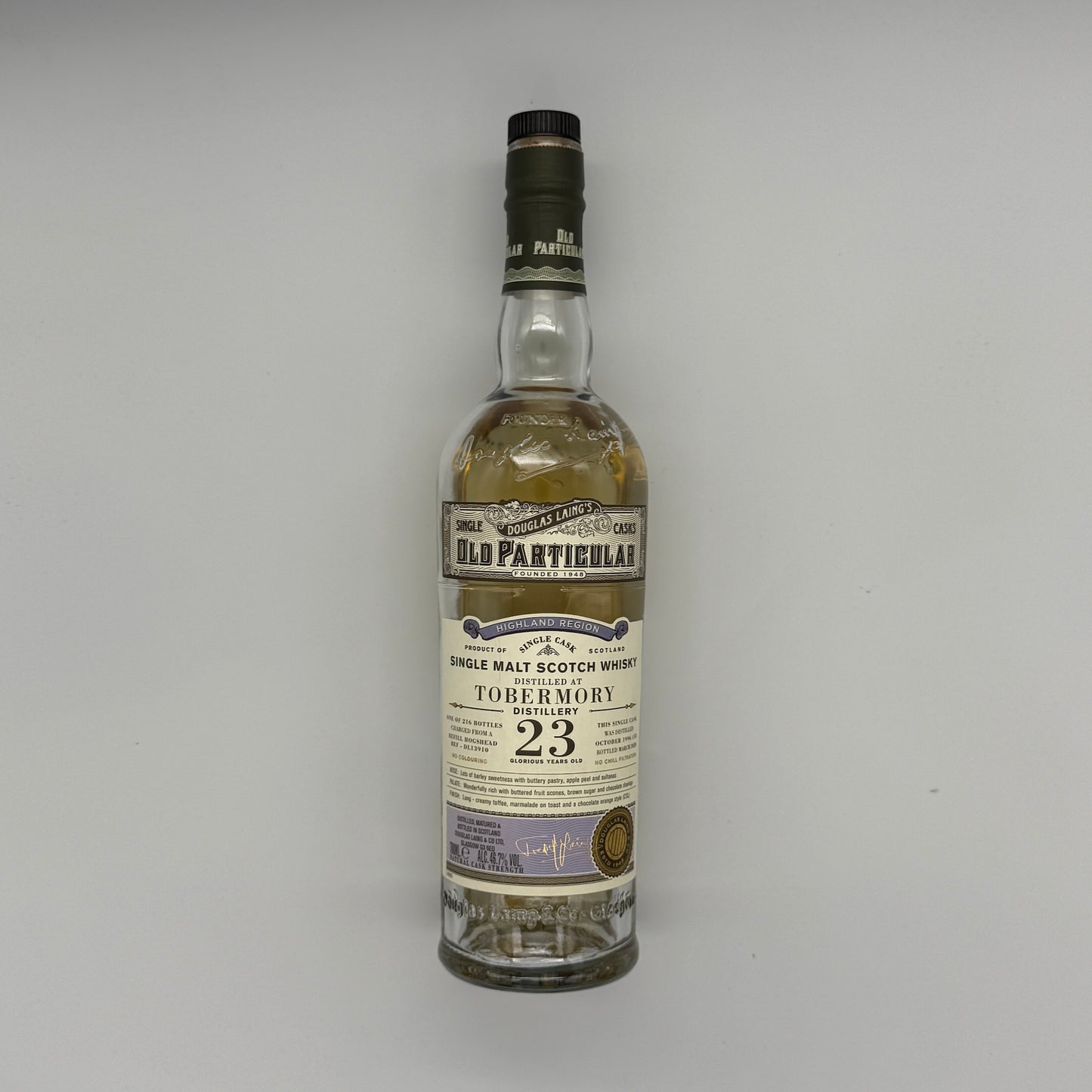 Dauglas Laing Whisky Sample Tobermory 1996 23 Year Old Old Particular 2020 Release (30ml, 46.7%)