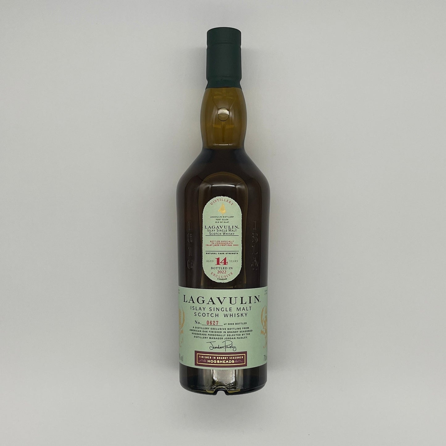 Lagavulin 14 Year Old Distillery Edition Finished in Brandy Seasoned Hogsheads Jazz Festival 2022 Release (30ml, 55.4%)