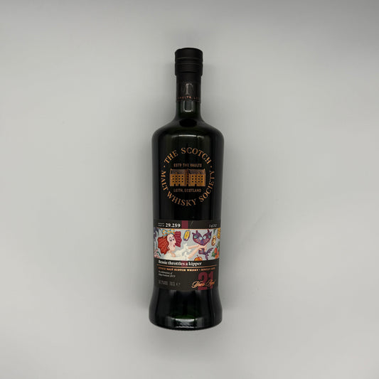 SMWS 29.259 Laphroaig Whisky Sample 19 Year Old Bessie throttles a kipper (30ml, 50.2%) Chameleon Whisky