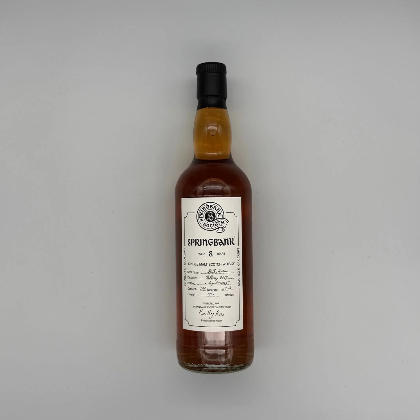 Springbank Society 8 Year Old Fresh Madeira Cask Matured 2025 Release (30ml, 54.1%) Chameleon Whisky