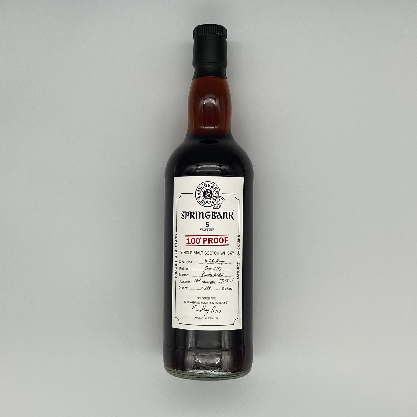 Springbank 5 Year Old Fresh Sherry Matured Springbank Society 2024 Release (30ml, 57.1%)